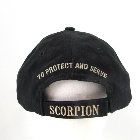Scorpion Protective Coatings Inc Men's Black Adjustable Strap Back Cap Hat - Picture 6 of 9